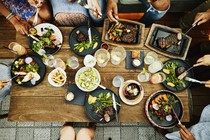 People sharing a meal