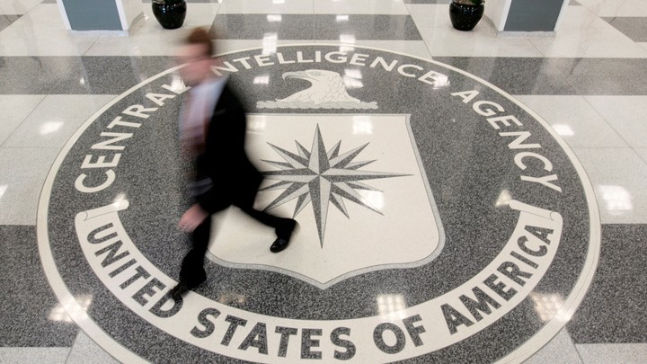 The lobby of the CIA Headquarters Building