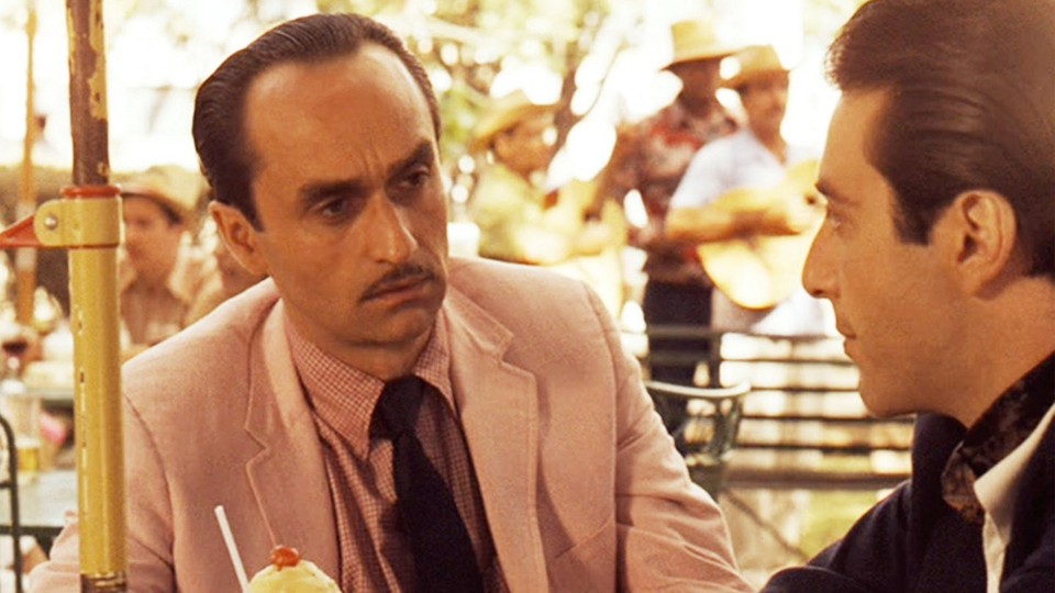 John Cazale as Fredo Corleone and Al Pacino as Michael Corleone in 'The Godfather: Part II'