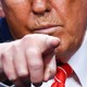 Trump close-up pointing at the camera
