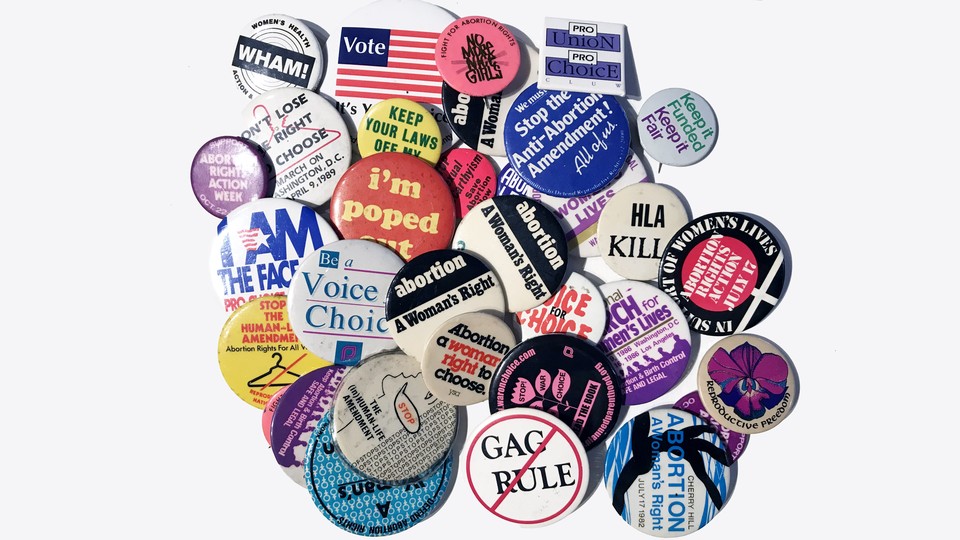 Image of abortion campaigners' buttons