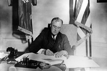 Franklin D. Roosevelt signs the Emergency Banking Act