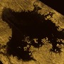 Ligeia Mare, shown here in a false color image from NASA's Cassini mission, is the second-largest known body of liquid on Titan, a moon of Saturn.
