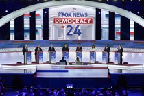 The candidates onstage