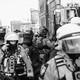 Police at protest in Canada