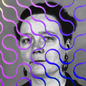 Black-and-white photo of Dorothy Sayers with squiggly lines overlaid