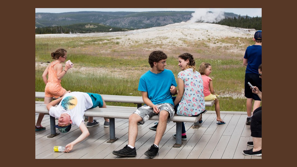 Kids at Yellowstone