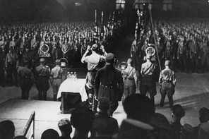 Hitler speaking at Berliner Sportpalast