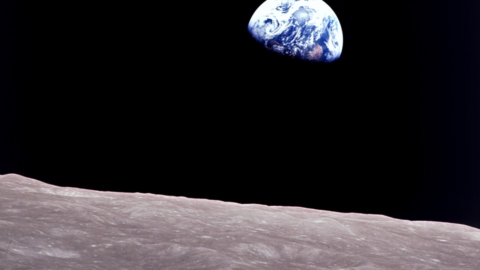 The iconic image of the Earth taken aboard Apollo 8