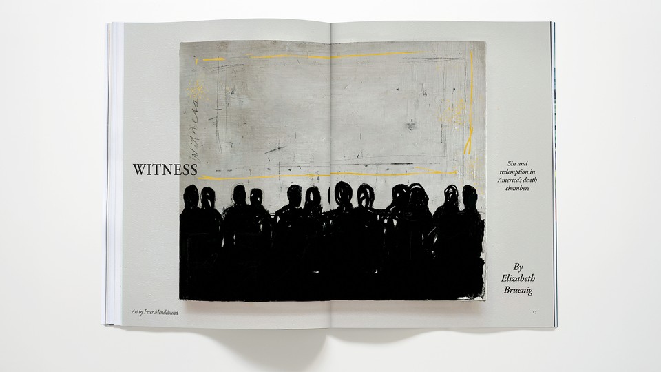 The Atlantic print magazine open to the spread for Witness by Elizabeth Bruenig