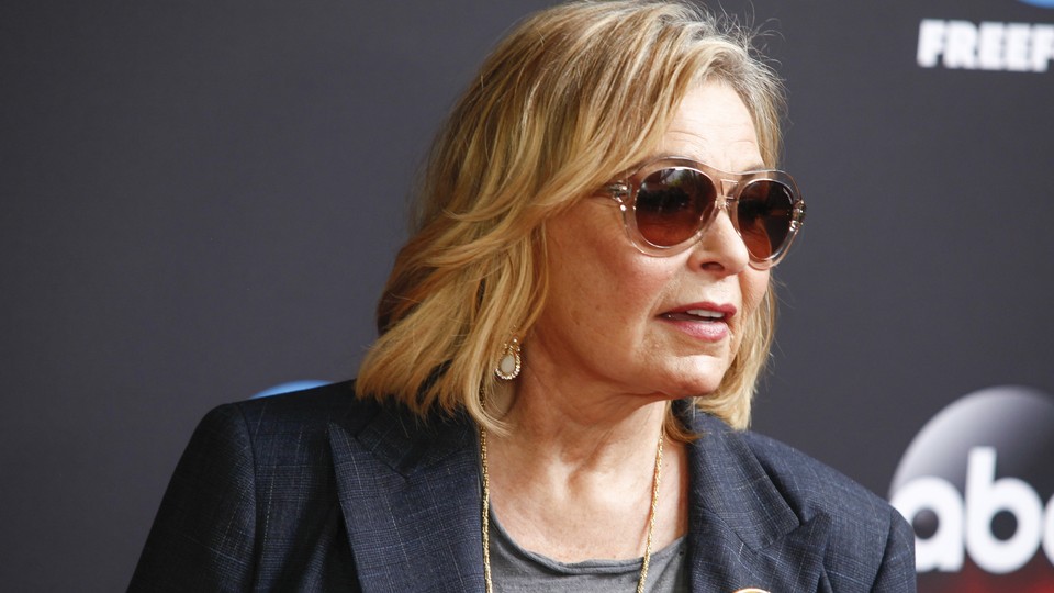 Roseanne Barr wearing sunglasses