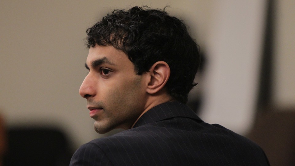 Dharun Ravi listens to testimony during his trial at the Middlesex County Courthouse in New Brunswick, Monday, March 12, 2012.