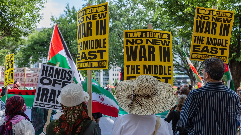 A photo of an anti-war protest in Washington, D.C.