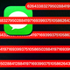 Text icon showing a massive amount of notifications (a very long string of numbers)