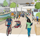 A rendering of Quayside, a neighborhood designed by Sidewalk Labs, a sister company of Google