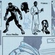 Early concept drawings of the Black Panther comic