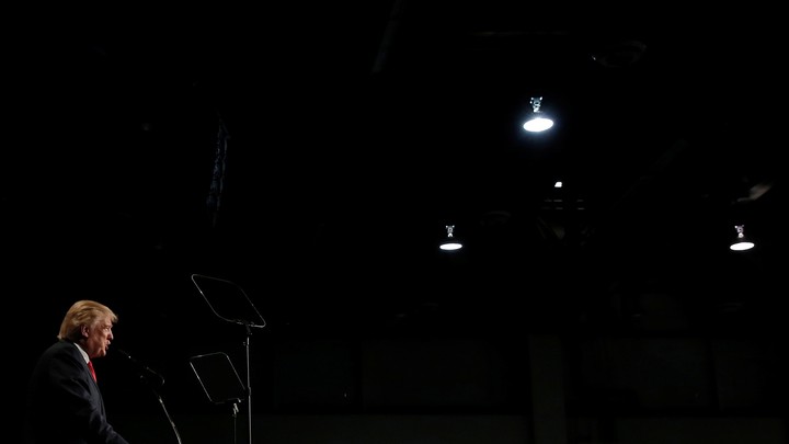 Republican presidential nominee Donald Trump speaks at a campaign rally in Reno, Nevada.