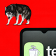 An illustration of a wolf hovering in the background, with the Tea app in the foreground
