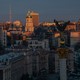 A sunset scene of Kyiv in golden light