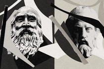 Images of Plato and Diogenes