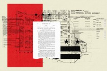 An illustration of the Constitution and design plans.