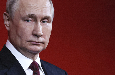 Close-up of Putin looking disappointed