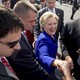 Hillary Clinton greets supporters in Florida.
