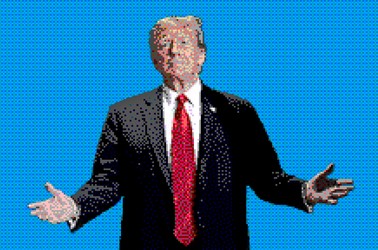 Pixelated picture of Trump