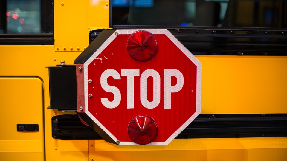 School-bus stop sign