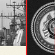 A collage including black-and-white images of a war ship, a partial seal with the words "Organized Crime Drug," and an "unclassified" image of missile target