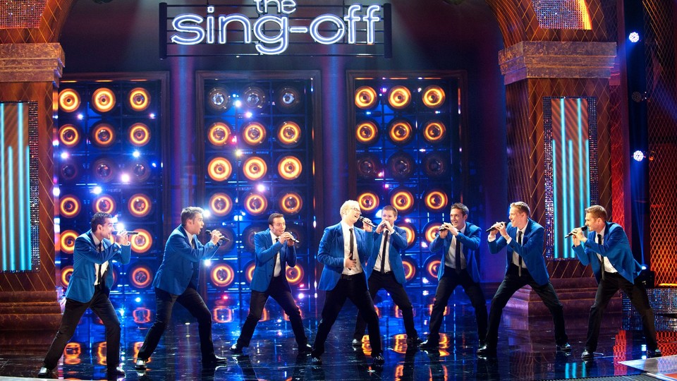 Brigham Young University’s Vocal Point performs on NBC’s a cappella competition The Sing-Off. (Lewis Jacobs / NBC)