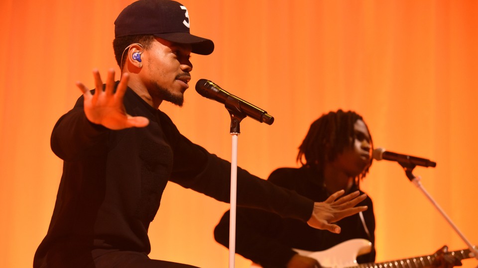 Chance the Rapper during Monday's September 25, 2017 show of 'The Late Show With Stephen Colbert'