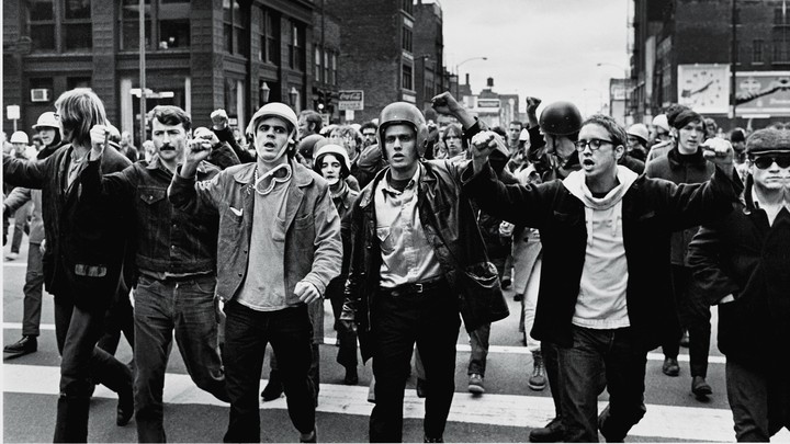 protesters in the streets