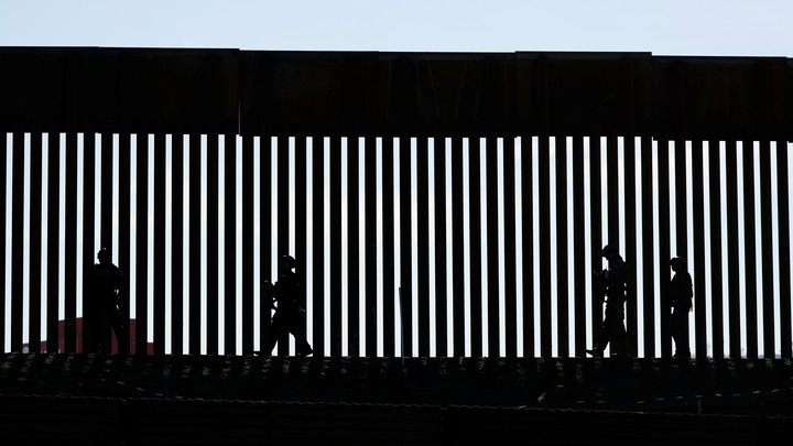 Border Patrol agents at the San Ysidro border between Mexico and the U.S.