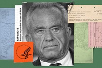 An illustration of RFK Jr. and a map of Texas and Louisiana