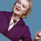 Cropped photo of Liz Truss tilted diagonally