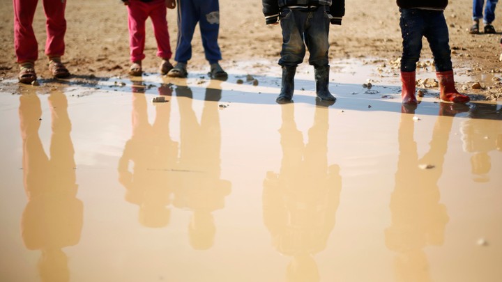 Syrian refugee children at Al Zaatari refugee camp in Jordan