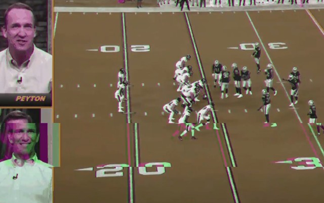 an image of Eli and Peyton Manning's show on Monday Night Football