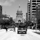 Texas state capitol and snowy streets.