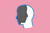 Illustration showing a person trapped inside another person