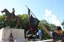 An August rally at a statue of Nathan Bedford Forrest in Memphis