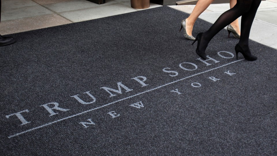The entrance to Trump SoHo in New York