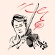 illustration of Caroline Shaw with violin
