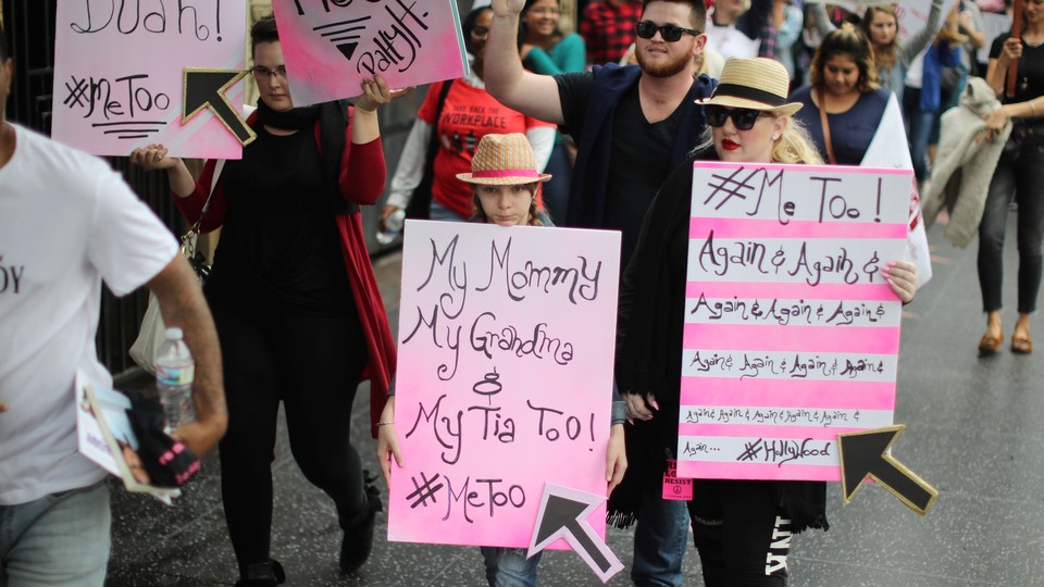 #MeToo protesters march in Hollywood.