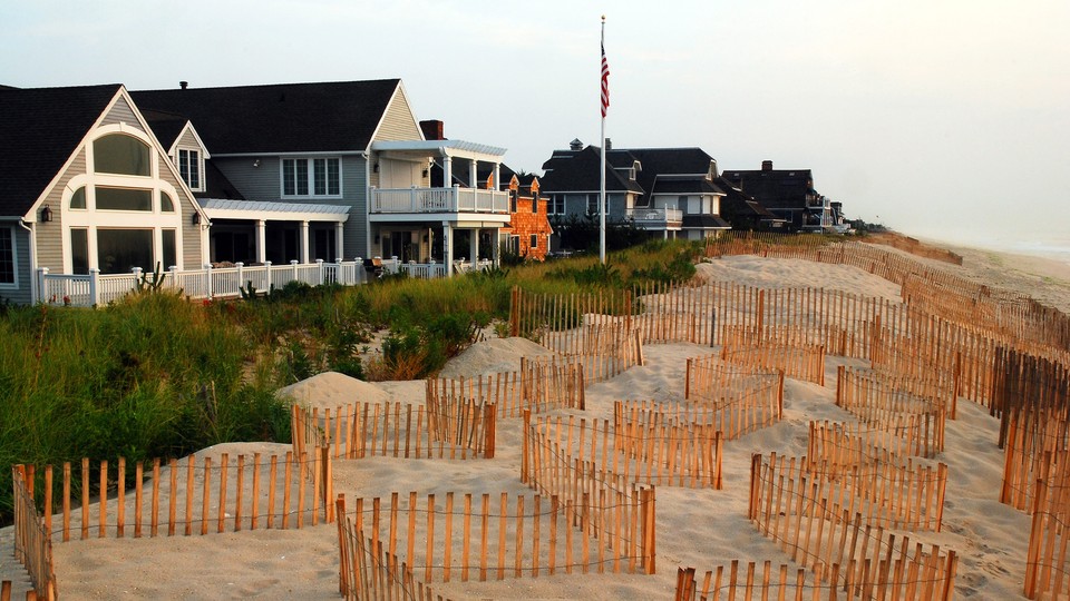 A photograph of beach homes along the Jersey Shore