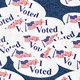 Many "I Voted" stickers
