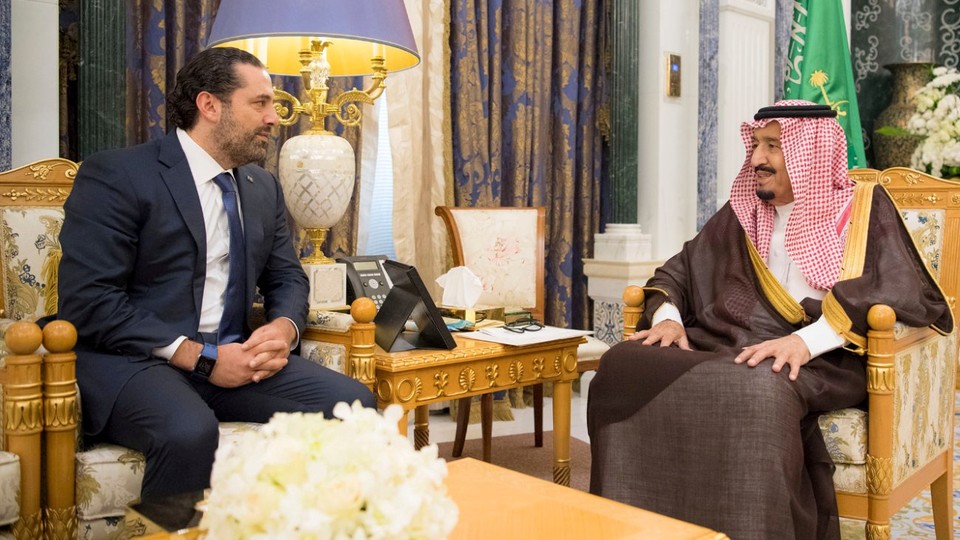 Saudi Arabia's King Salman bin Abdulaziz Al Saud meets with former Lebanese Prime Minister Saad al-Hariri