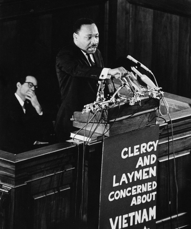 King speaking about Vietnam, February 1968