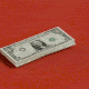 dollars flying off
