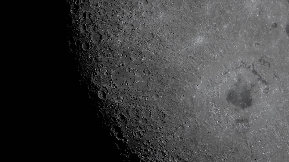 Image of the moon from Artemis II, showing the Oreientale basin and the crater that may be named Carroll